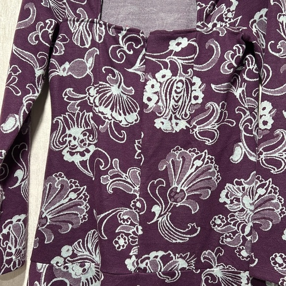 Anthropologie Mock Neck Mini Dress Boho Keyhole Back - Picture 8 of 13